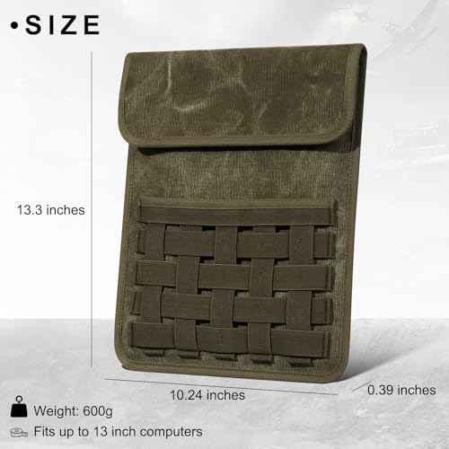 Gexmil Protective Laptop Sleeve for 13-13.3 Inch, MacBook Pro 13 M2(2022) M1(2021) Case, Cover for MacBook Air 13 M4 M3 M2 M1(2025-2020), Military Vintage Style,Army Green
