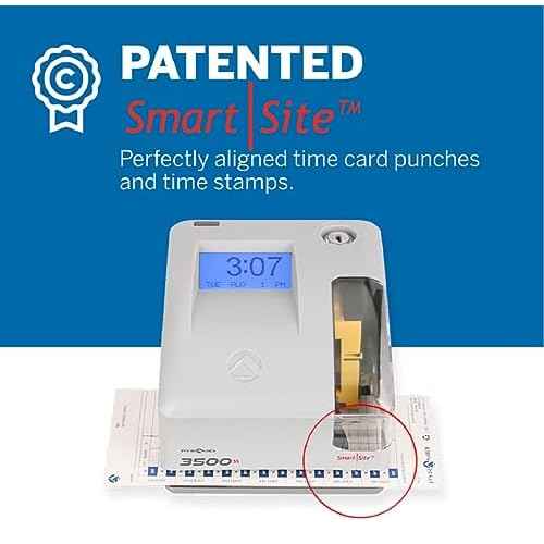 Pyramid Time Systems - Employment Time Clock & Document Stamp [3500ss] with Smart site Alignment, Kit Includes: Punch Time Clock, 25 Time Cards, 1 Ribbon & 2 Security Keys, 3500 Replacement