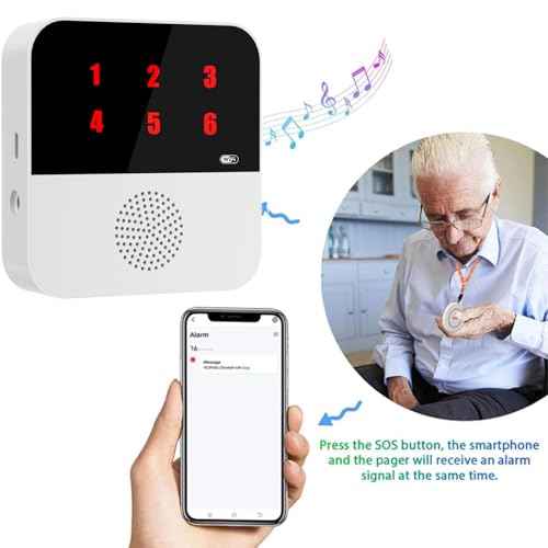 3 Pack Call Button System Wireless Nursing Pager Call System - 300ft Range Smart SOS Alarm with App, WiFi Portable and Bedside Alarm Help Request Device for Elderly, Nurses,Caregivers