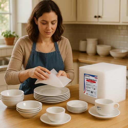 Mighty Gadget 100-Pack Foam Packing Sheets, 12" x (1/16" Thick)