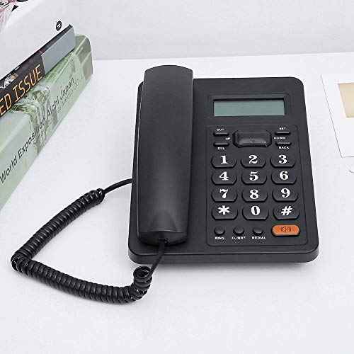 lINE Desk Telephone with Caller ID Display, for Home and Office, Black