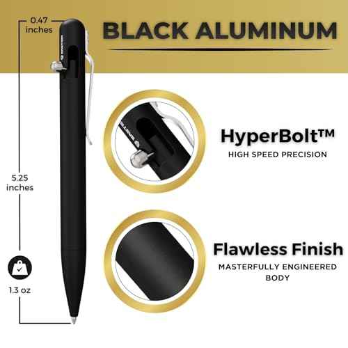 BASTION¢ç Luxury Bolt Action Pen, Durable Professional Ballpoint Pen with Fine Tip, EDC Pen, Ink Refillable Pen for Birthday Gift, Travel Pen for School and Work