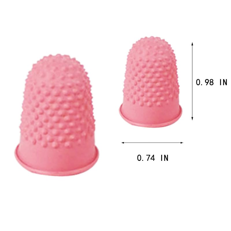 20-Pack Rubber Finger Tip Protectors for Sewing Crafting & Money Counting