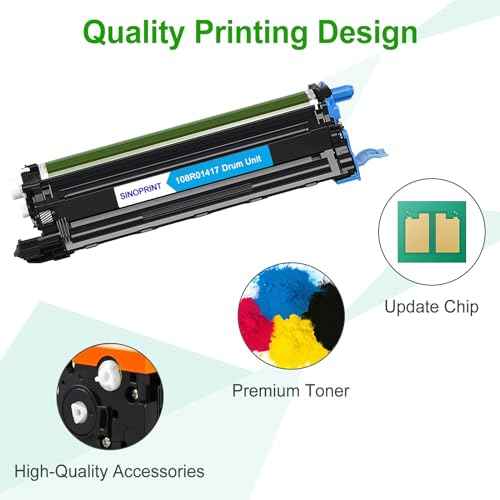 Compatible 6510 6515 Drum Unit Cyan 108R01417 Replacement for Xerox Phaser 6510DNM 6510DN 6510DNI 6510N WorkCentre 6515DNI 6515DNM 6515DN 6515N Printer (Cyan,1-Pack)