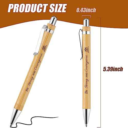 Bible-Verse-Pens Bamboo Christian Pens, Retractable Ballpoint Pens, Inspirational Scripture Pens for Women & Men/Thanksgiving/Christmas/White elephant Gifts (100 Pcs)