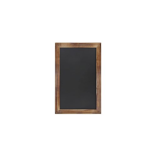 Flash Furniture Canterbury Wall Mount Magnetic Chalkboard Sign - Torched Wood Finish - 11" x 17" - Vertical or Horizontal Hanging Message Board, Set of 10