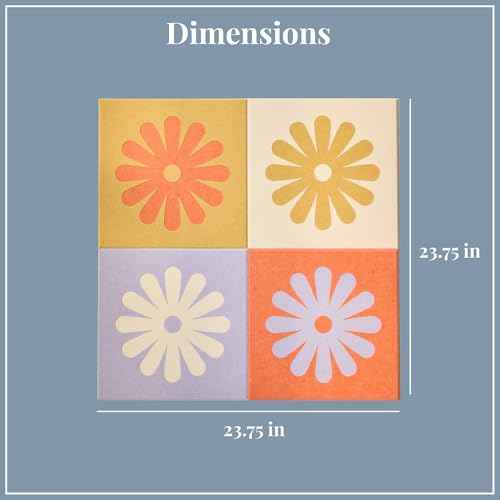 Felt Right Mini Daisy Checker Dusk | Classroom Decor | Acoustic Wall Panels | Home Decor | Felt Wall Panels | Felt Tiles for Accent Walls | Decorative Bulletin Board