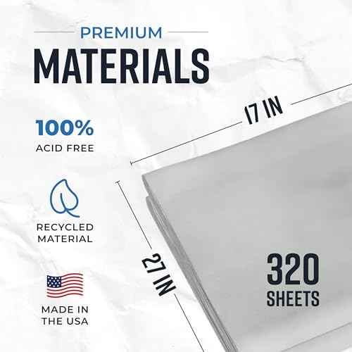 Bryco Goods Newsprint Packing Paper Sheets for Moving - 10lb - 320 Sheets of Newspaper Paper - Wrapping and Protecting Fragile Items, Box Filler, Shipping Supplies - 27" x 17" - Made in the USA
