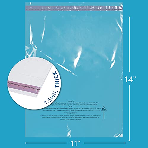GPI 11x14 Inch Self Seal Poly Bags - Large 200 Pack, 1.5 Mil, Packaging