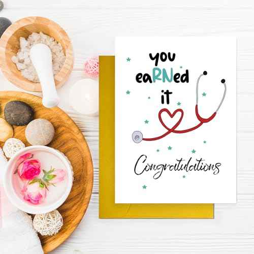 Cute Nurse Graduation Card Gifts for Her, Lovely Nurse Graduation Gift for Friend, Congratulations on Graduation For Nurse, New Nurse Card for Women, RN Card Gift For Daughter Sister