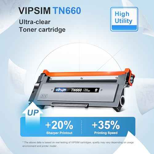 TN660 Toner Cartridge Brother Printer - Replacement with Brother TN 660 TN-660 TN630 High Yield to use with HL-L2380DW HL-L2320D HL-L2340DW DCP-L2540DW MFC-L2700DW MFC-L2720DW Printer (Black, 4 Pack)