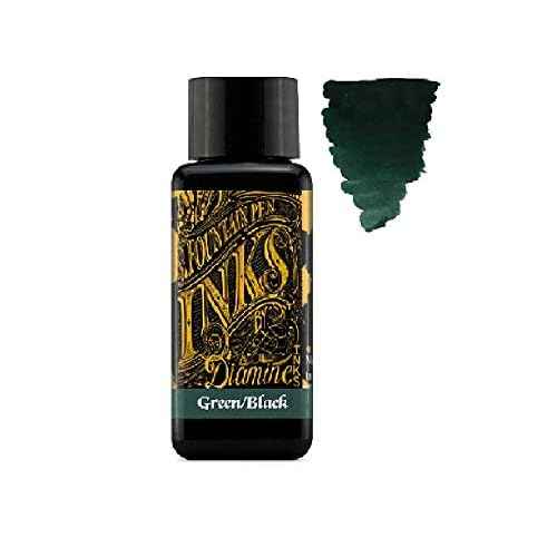 Diamine Fountain Pen Ink 30 ml - Base Colour - 6 x Bottles - Sepia, Green Black, Earl Grey, Ancient Copper, Twilight, Jet Black