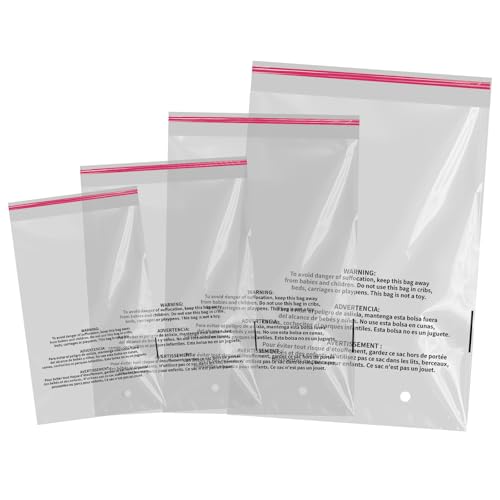 Self Sealing Cellophane Bags Assorted Sizes 400-Pack – Clear Plastic Shipping & Retail Bags