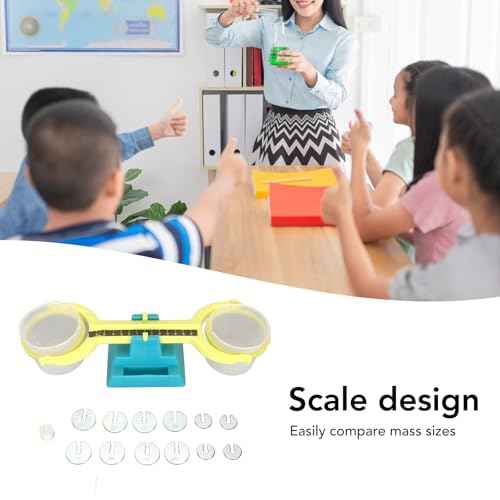 Sorandy Kids Balance Scale, Plastic Classroom Primary Bucket Balance Scale with Scale, Observation, and Estimation Skills, for Measuring Mass and Volume in Classroom or Home Use