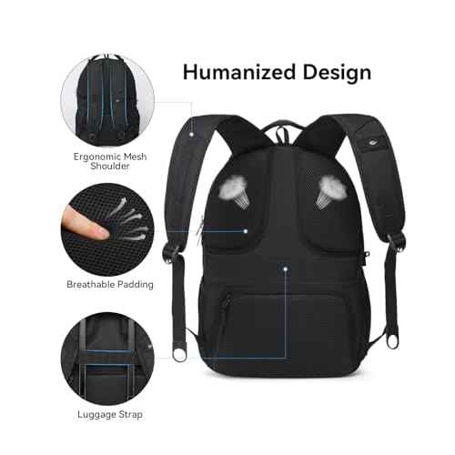 Travel Backpack Large Water Resistant Laptop Bookbag Utility Work Commuter Business Daily Laptop Backpacks carry on Computer Office Laptop Bag Fits 17.3" Laptop, Travel Essentials for Men Women
