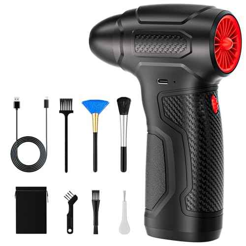 Compressed Air Duster, Mini Blower, Turbo Fan, 200000RPM Electric Duster,Rechargeable Cordless Air Blower,Replaces Compressed Air Cans for Outdoor,Offices,Car,Crevice Cleaning,Keyboard Cleaning
