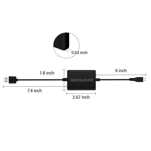 Oassuose USB Power Cable Adapter for Fire TV Stick,Powers Streaming TV Sticks Directly from TV USB Port(Eliminates AC Adapter and Very Long Power Cable)