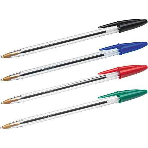 BIC Cristal Original Comfortable Ballpoint Pens - Value Pack of 100 - Blue Colour- Medium Point (1.0 mm)