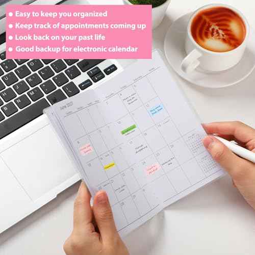 ReliThick 2026-2027 Pocket Calendar for Purse Small Monthly Planner Notebook with PVC Cover Pocket Calendar Journals Notepads Appreciation Gift for Women Mom Friends Teacher (Wildflowers)