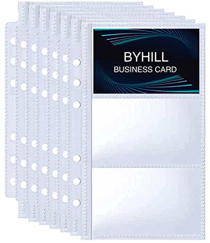 BYSTER Clear 40 Pack A6 Business Card & Photocard Sleeves - Double Sided 3 Pocket