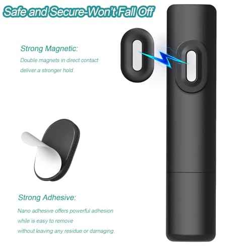 Magnetic Remote Control Holder Wall Mount, 5 Pack TV Remote Holder Wall Mount, Silicone Remote Organizer Magnetic Remote Holder for Bed, TV, Ceiling Fan and Air Conditioner (Black)