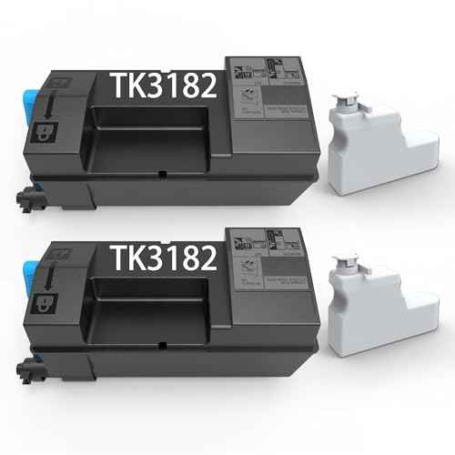 TK3182 TK 3182 Toner Cartridge Replacement for Kyocera TK-3182 TK3182 Black Toner for Kyocera ECOSYS M3655idn ECOSYS P3055dn Printer High Yield 21,500 Pages 2-Pack