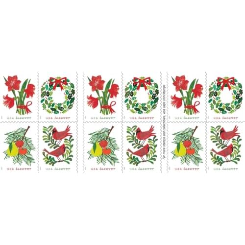 Holiday Cheer 2025 (Book of 20) First-Class Mail Forever Postage Stamps