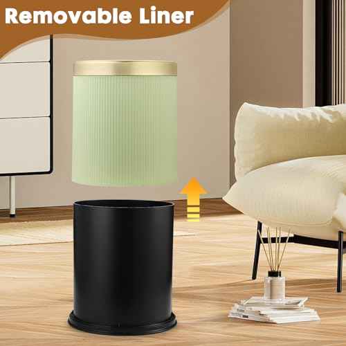 Smart Touchless Bathroom Trash Can, 2.8 Gallon Automatic Motion Sensor Rubbish Can with Lid Electric Small Garbage Bin for Kitchen, Office, Toilet, Bedroom -Green