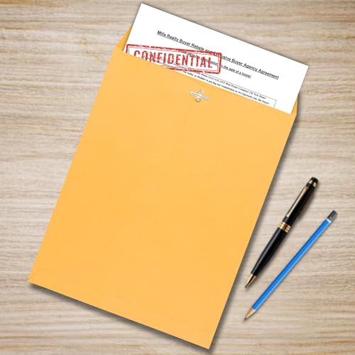 EnDoc 10x13 Clasp Envelopes Bulk Pack of 500 Brown Kraft Heavyweight Mailers