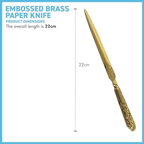 Thorness Embossed Brass Letter Opener