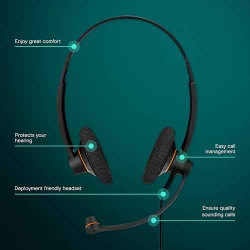EPOS Sennheiser Consumer Audio SC 60 USB ML (504547) - Double-Sided Business Headset | For Skype for Business | with HD Sound, Noise-Cancelling Microphone, & USB Connector (Black)