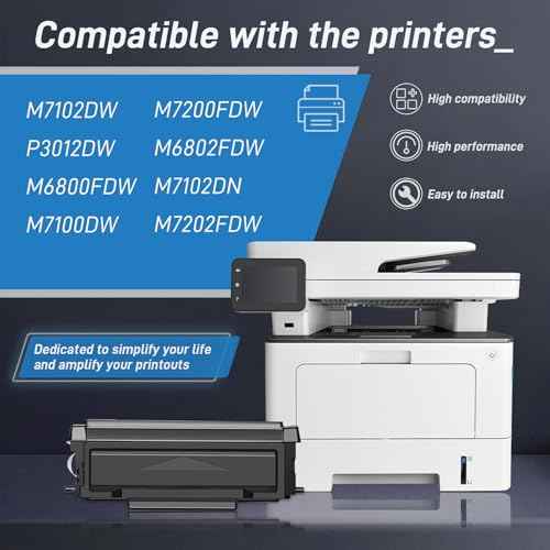 2 Pack Compatible TL-410X Toner Cartridge: TL-410X TL-410H TL-410 Replacement Toner Cartridge for Pantum M7102DW P3012DW M6800FDW M7100DW M7200FDW M6802FDW M7102DN M7202FDW Printer, 6,500 Pages Each