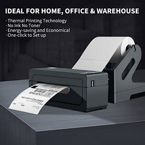 JADENS Blue Wireless Thermal Shipping Label Printer 4x6 for Shopify & Shipping