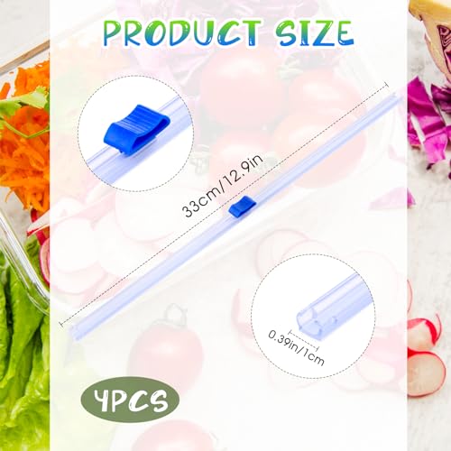 Plastic Wrap Slide Cutter - 4 Pcs 13-Inch Food Wrap Dispenser & Cutter