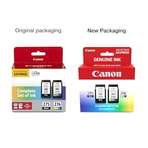Canon PG-275 / CL-276 Ink Cartridge Set for TS3520/3522/4722/3720/3722, One Size