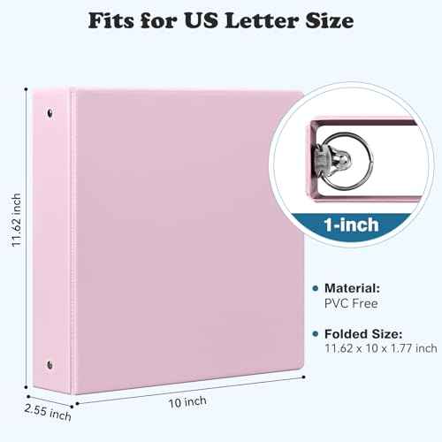 2-inch 3-Ring Binder with Pockets, Basic Binders 2'' Pastel Color Binders, Holds Letter Size 8.5'' x 11'', 450 Sheet Capacity, Bundle 6 Pack for Back to School (2- Inch)