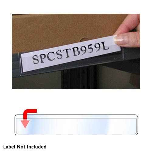 StoreSMART¢ç - Peel & Stick 1" x 6" Shelf Tag/Label Holders - 25-Pack - Open Long Side - SPCSTB959L-25