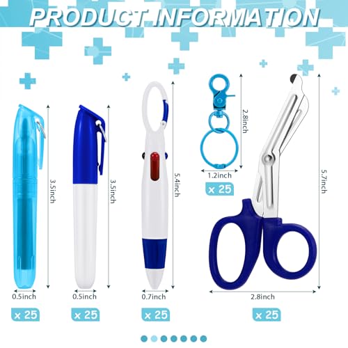 Jecery 150 Pcs Nurse Appreciation Gift Sets Mini Highlighter Pen Set Badge Reel Badge Accessories Tip Highlighter Marker Pen for Nursing Assistant Week 2025 Cna Nurse Week Gifts