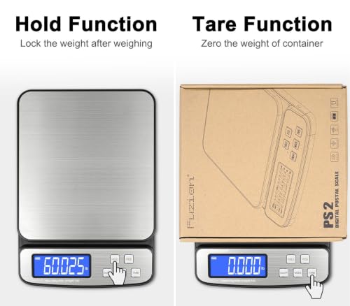 Fuzion Digital Postal Scale 90lb x 0.1oz Stainless Steel Platform PS2 Variation