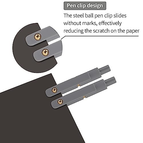 Morandi Ddaowanx 6-Pack Retractable Gel Pens 0.5mm Quick-Dry Black Ink