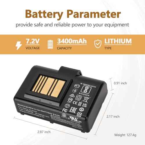 3400mAh ZQ520 ZQ620 Battery Replacement: for Zebra Mobile Printer QLN320 QLN220 QLN220HC QLN320HC ZQ500 ZQ510 ZQ520 ZQ521 ZR628 ZR638 ZQ610 ZR658 ZR668 ZQ620 Battery Lithium Ion