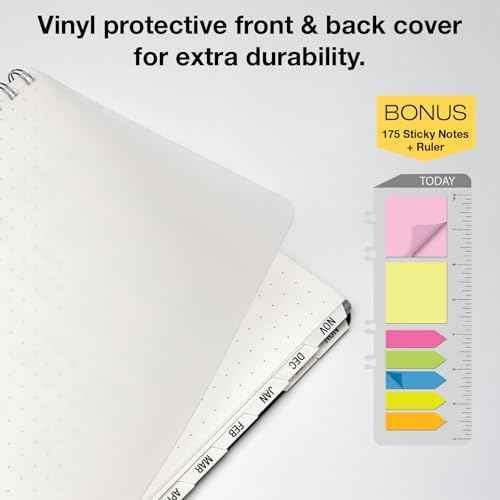 ESSENTIAL 2026 Monthly & Weekly Planner with Tabs, 8.5"x11": 14 Months (November 2025 - December 2026), Professional, Simple, Easy-to-Use Design and Frosted Poly Cover for Extra Protection (Frosted)