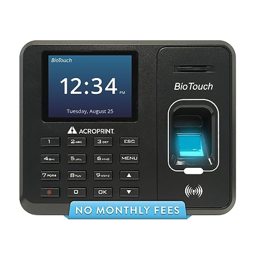 BioTouch Acroprint Self-Contained Biometric Fingerprint & RFID Time Clock