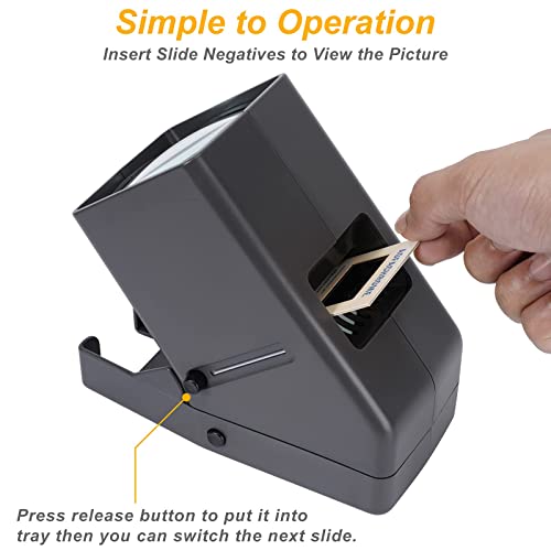 35mm Slide Viewer with 3X Magnification & LED Light, USB Powered for Film Negatives & Slides