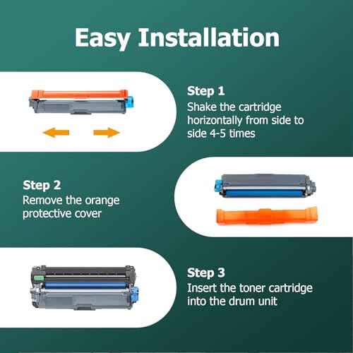 Remanufactured TN221 TN225 Toner Cartridge Replacement for Brother TN-221 TN-225 for DCP-9020CDN HL-3140CW HL-3170CDW HL-3180CDW MFC-9130CW MFC-9330CDW MFC-9340CDW (4-Pack)