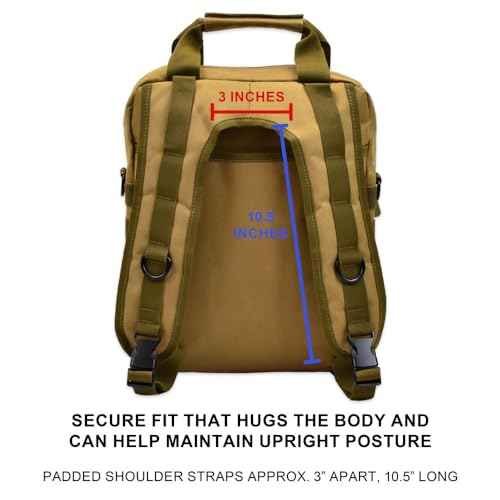 TORCH MOLLE Urban Commuter Backpack Laptop Bag Rucksack for Hiking Cycling Crossfit Light Rucking EDC Gear V2 (Desert)