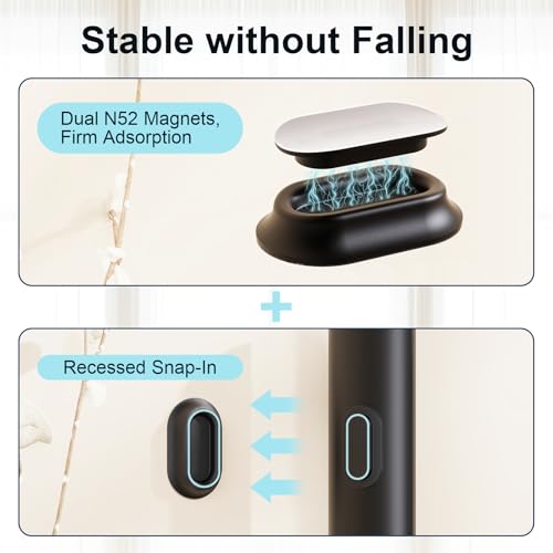 Vaszu 6-Pack Magnetic Silicone Remote Control Holders Wall Mount for TV & Devices, Black