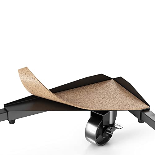 Bytesium Computer Tower Stand – Adjustable Width/Length, 4 Locking Wheels