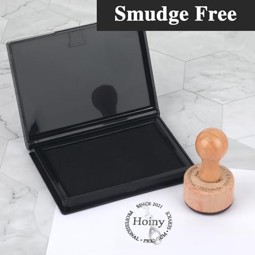 Hoiny 4x2.5 Inch Black Ink Stamp Pad for Crafts & Office Use