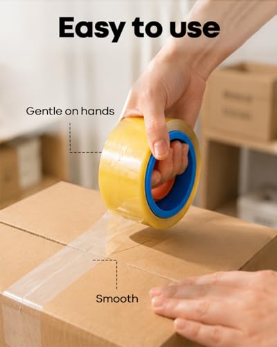 2 Pairs Stretch Wrap Dispenser with Shrink Handle, Plastic Hand Saver